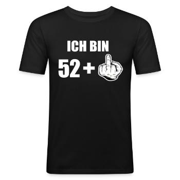 53 Geburtstag - Männer Slim Fit T-Shirt - Schwarz - Vorne - Nik (191cm)