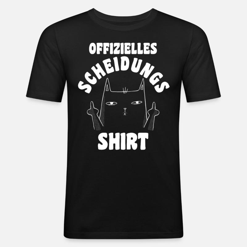 Scheidungsparty Geschieden Scheidung - Männer Slim Fit T-Shirt - Schwarz