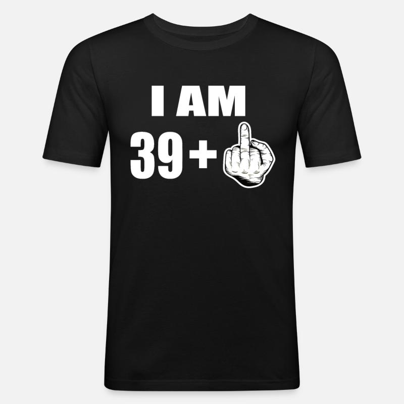 40th birthday - Men's Slim Fit T-Shirt - black