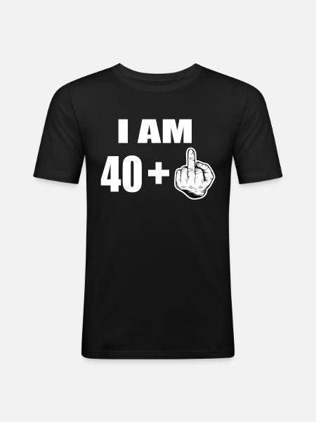 41e anniversaire - T-shirt près du corps Homme - noir