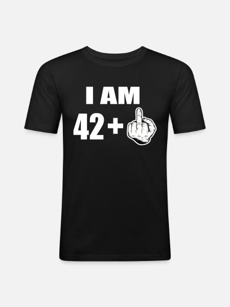 43rd birthday - Men's Slim Fit T-Shirt - black