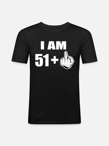 52nd birthday - Men's Slim Fit T-Shirt - black