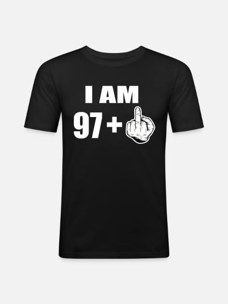 98th birthday - Men's Slim Fit T-Shirt - black