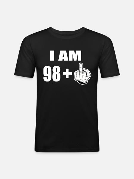 99th birthday - Men's Slim Fit T-Shirt - black