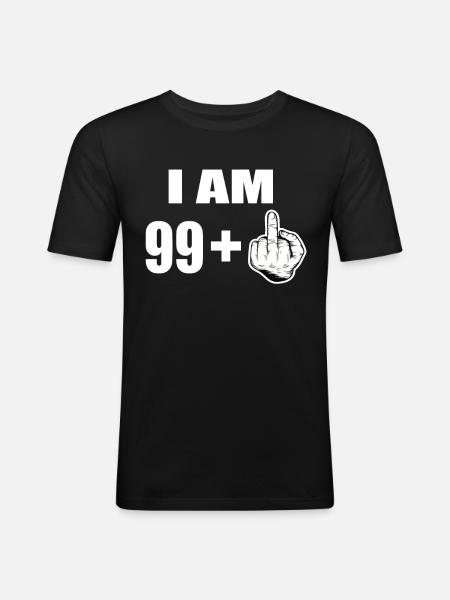 100th birthday - Men's Slim Fit T-Shirt - black