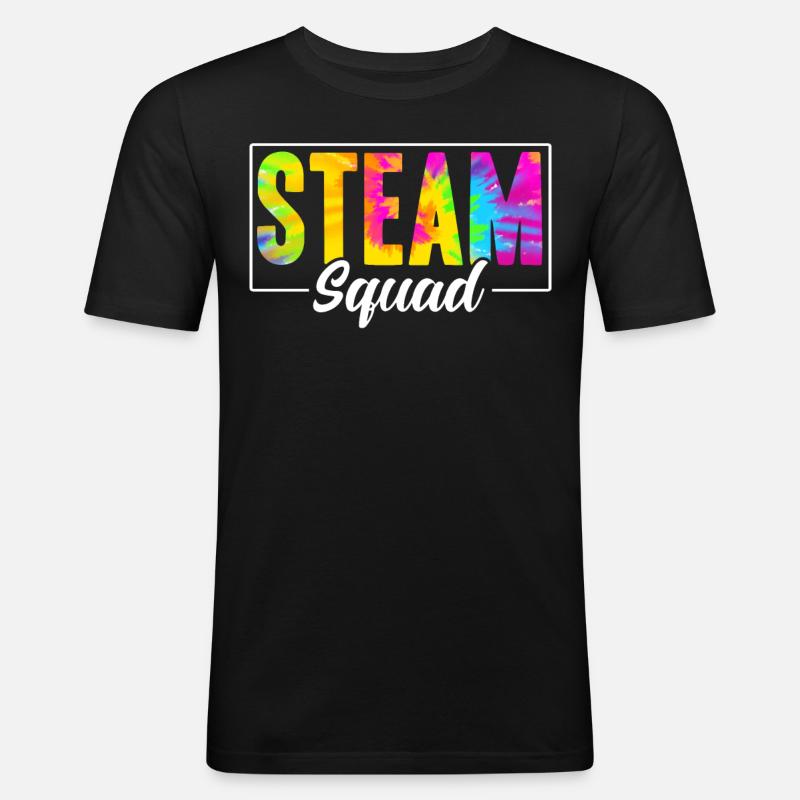 Steam Squad - Männer Slim Fit T-Shirt - Schwarz