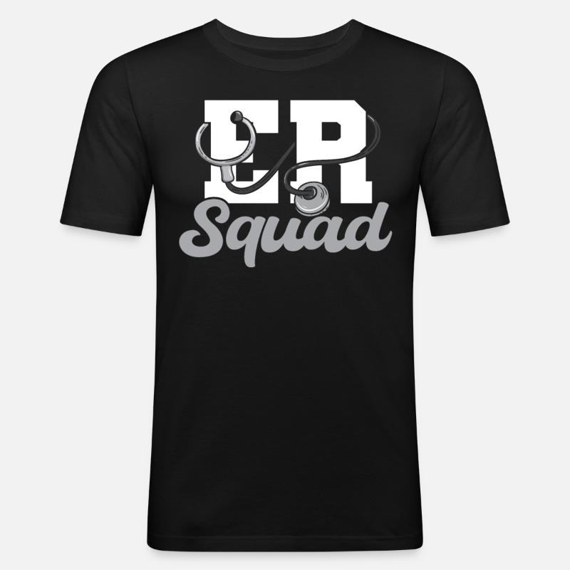Her Squad Emergency Squad - Männer Slim Fit T-Shirt - Schwarz