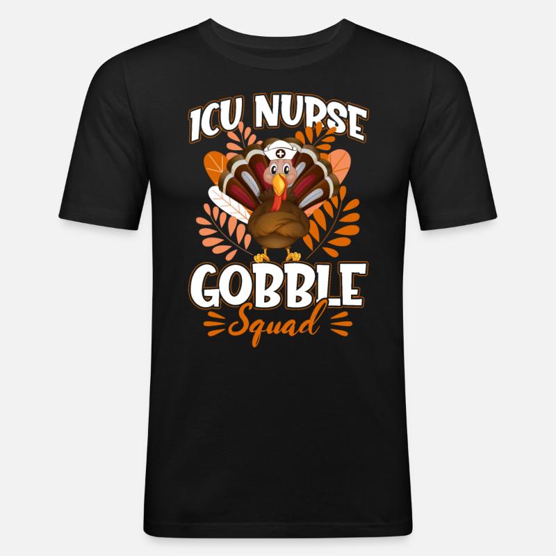 Ice Nurse Gobble Squad - Männer Slim Fit T-Shirt - Schwarz