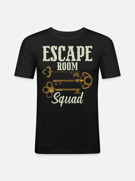 Escape Room Squad - Men's Slim Fit T-Shirt - black