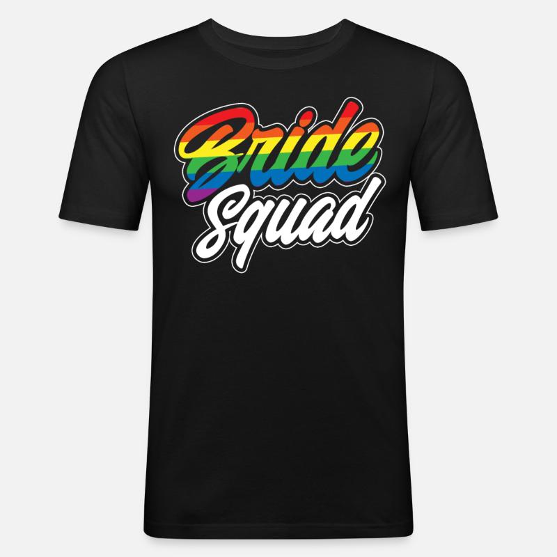 Bride Squad - Männer Slim Fit T-Shirt - Schwarz