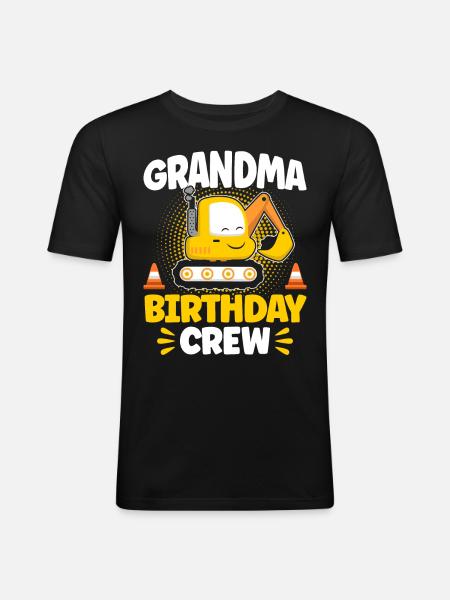 Grand-mère Birthady Crew - T-shirt près du corps Homme - noir