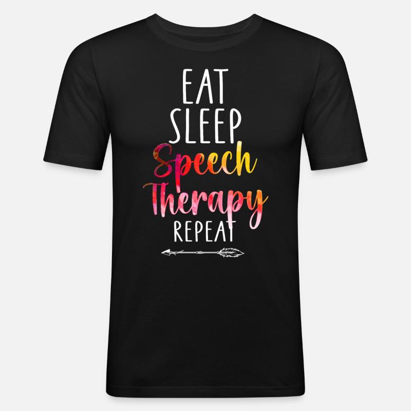 Speech Therapist Therapy Assistant - Men's Slim Fit T-Shirt - black
