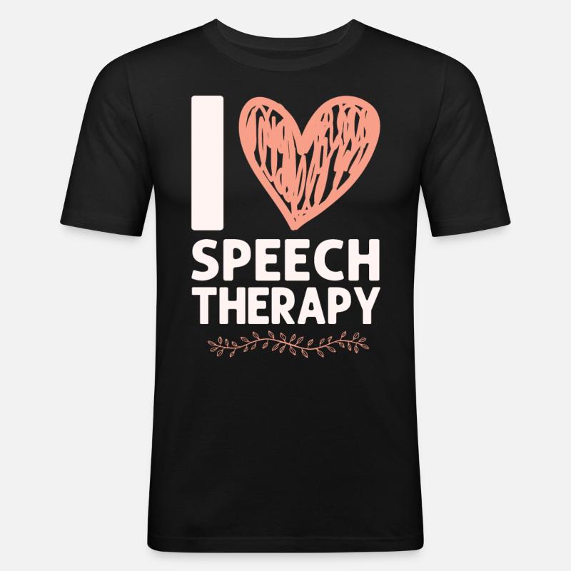 Speech Therapist Therapy Assistant - Männer Slim Fit T-Shirt - Schwarz