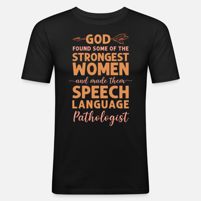 Speech Therapist Therapy Assistant - Männer Slim Fit T-Shirt - Schwarz