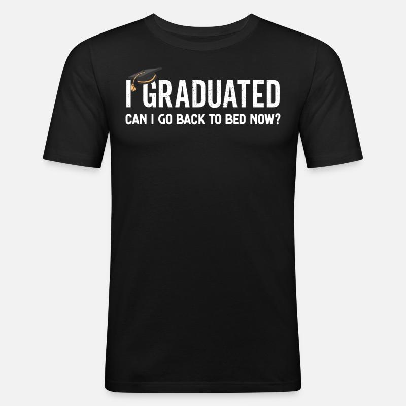 I Graduated Graduation Master-Studium - Männer Slim Fit T-Shirt - Schwarz