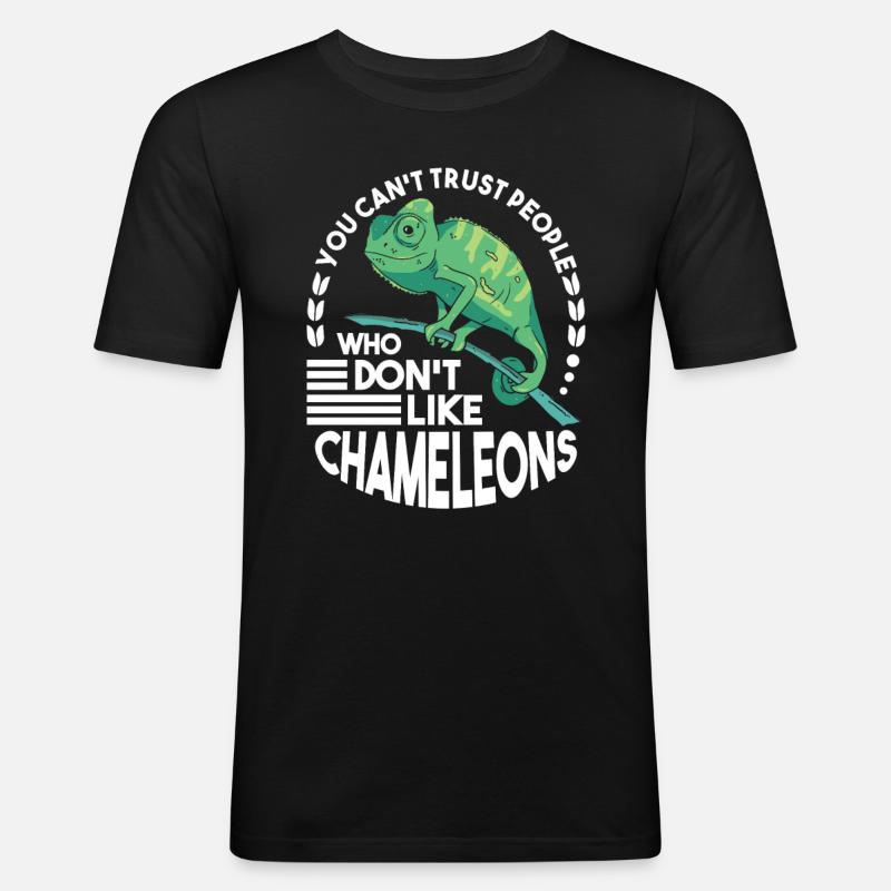 Chameleon Gift Chameleon - Men's Slim Fit T-Shirt - black