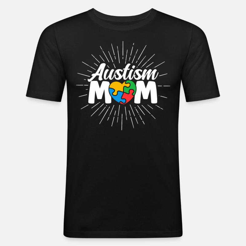 Autismus Mutter - Männer Slim Fit T-Shirt - Schwarz
