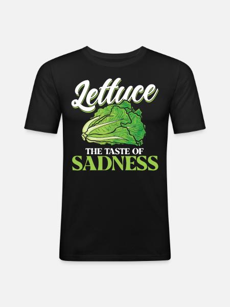 Lettuce The Taste Of Sadness - Men's Slim Fit T-Shirt - black