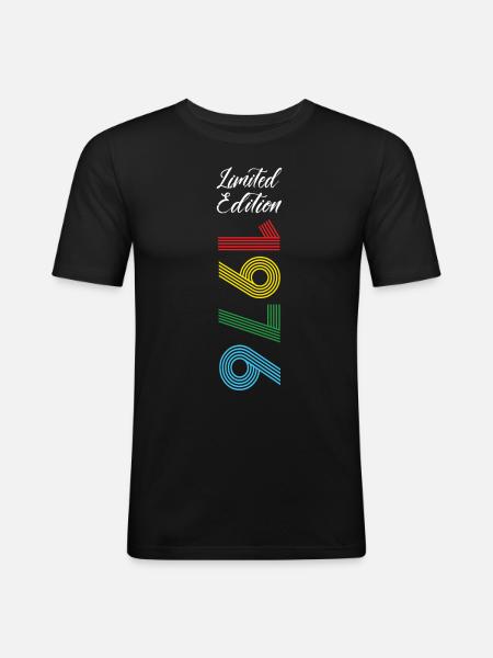 Limited Edition 1976 - Men's Slim Fit T-Shirt - black