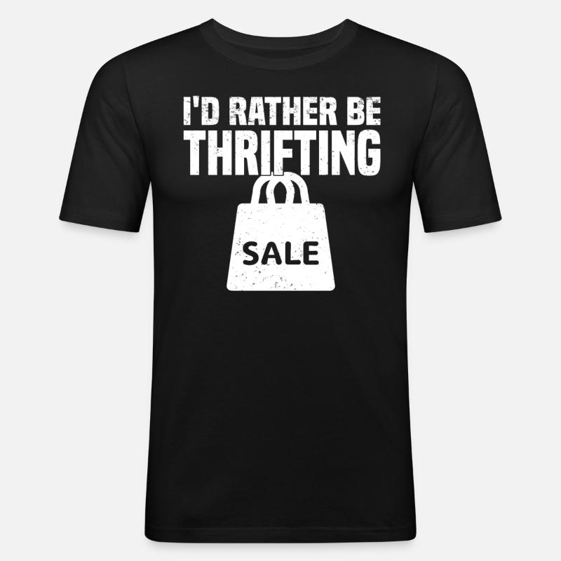 Secondhandladen Secondhand Öko Hipster Gebraucht - Männer Slim Fit T-Shirt - Schwarz