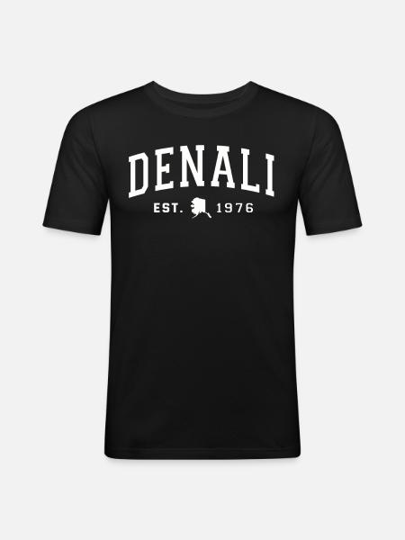 Alaska Tshirt Men Women Kids USA North Pole - Men's Slim Fit T-Shirt - black