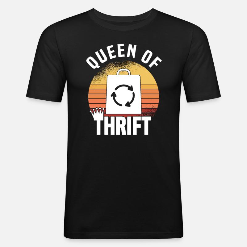 Secondhandladen Secondhand Öko Hipster Gebraucht - Männer Slim Fit T-Shirt - Schwarz
