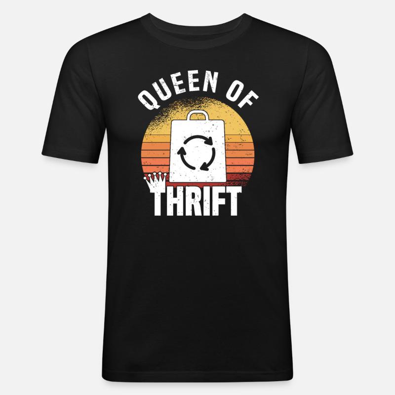 Secondhandladen Secondhand Öko Hipster Gebraucht - Männer Slim Fit T-Shirt - Schwarz