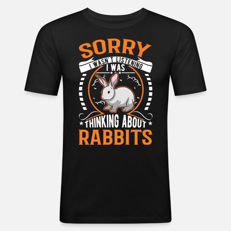 Rabbit Rabbit Rabbit Rabbit - Men's Slim Fit T-Shirt - black