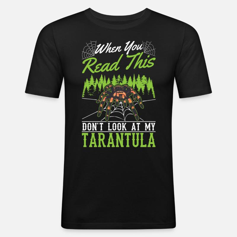 Tarantel Geschenk Spinne Tarantula - Männer Slim Fit T-Shirt - Schwarz