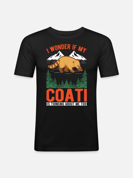 Coati Cadeau Coati Proboscis - T-shirt près du corps Homme - noir