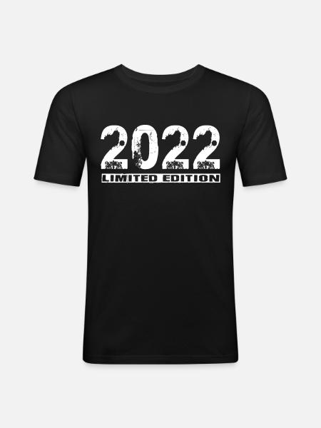 Édition limitée 2022 - T-shirt près du corps Homme - noir