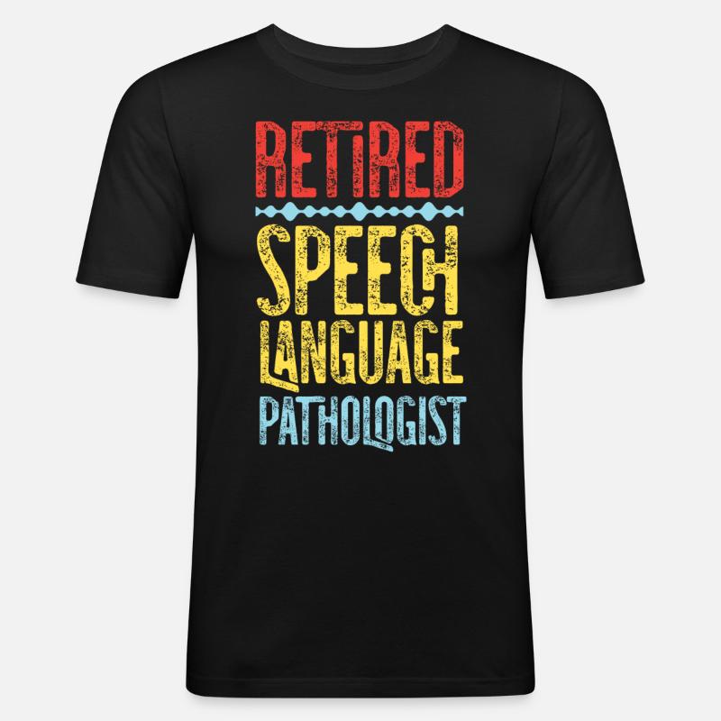 Speech Therapist Therapy Assistant - Männer Slim Fit T-Shirt - Schwarz