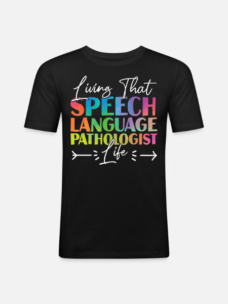 Speech Therapist Therapy Assistant - Men's Slim Fit T-Shirt - black