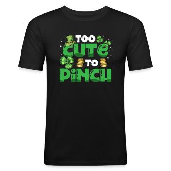 Zu Süß, Um Den Irischen Stolz St. Patricks Day Zu - Männer Slim Fit T-Shirt - Schwarz - Vorne - Nik (191cm)