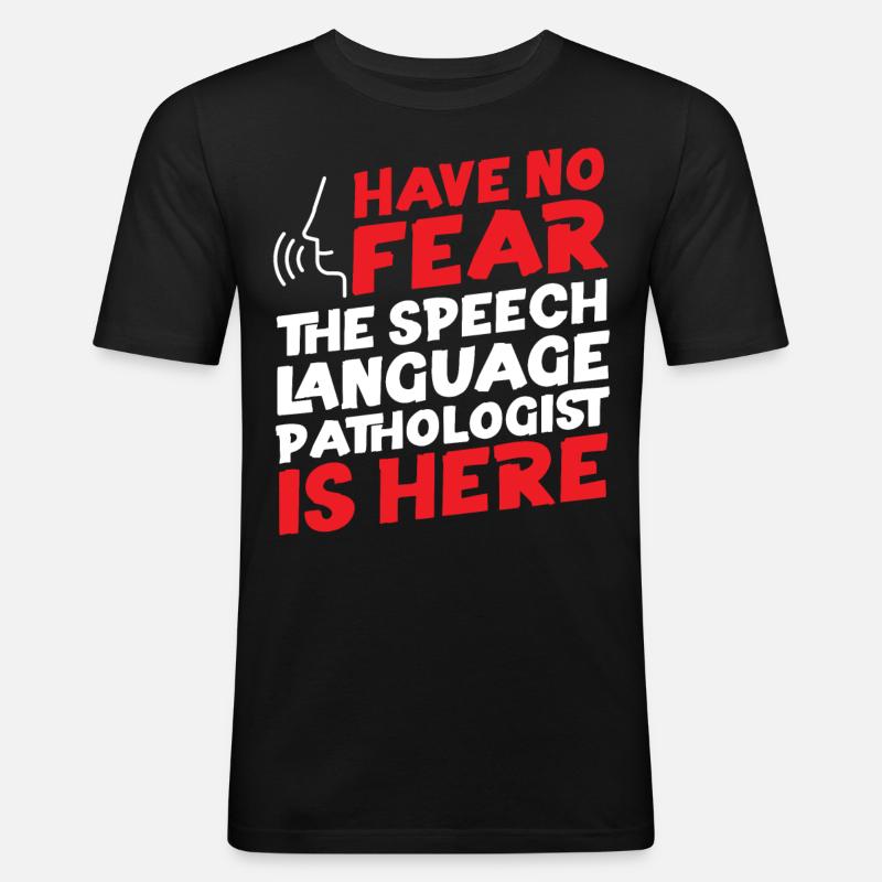 Speech Therapist Therapy Assistant - Männer Slim Fit T-Shirt - Schwarz