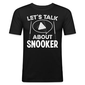 Billard Parlons de Snooker 8 Ball Pool - T-shirt près du corps Homme - noir - Devant - Nik (191cm)