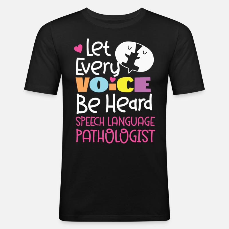 Speech Therapist Therapy Assistant - Männer Slim Fit T-Shirt - Schwarz