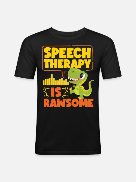 Speech Therapist Therapy Assistant - Men's Slim Fit T-Shirt - black