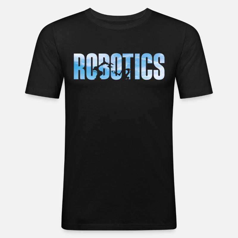 Robot Robotics Engineer Robotics - Men's Slim Fit T-Shirt - black