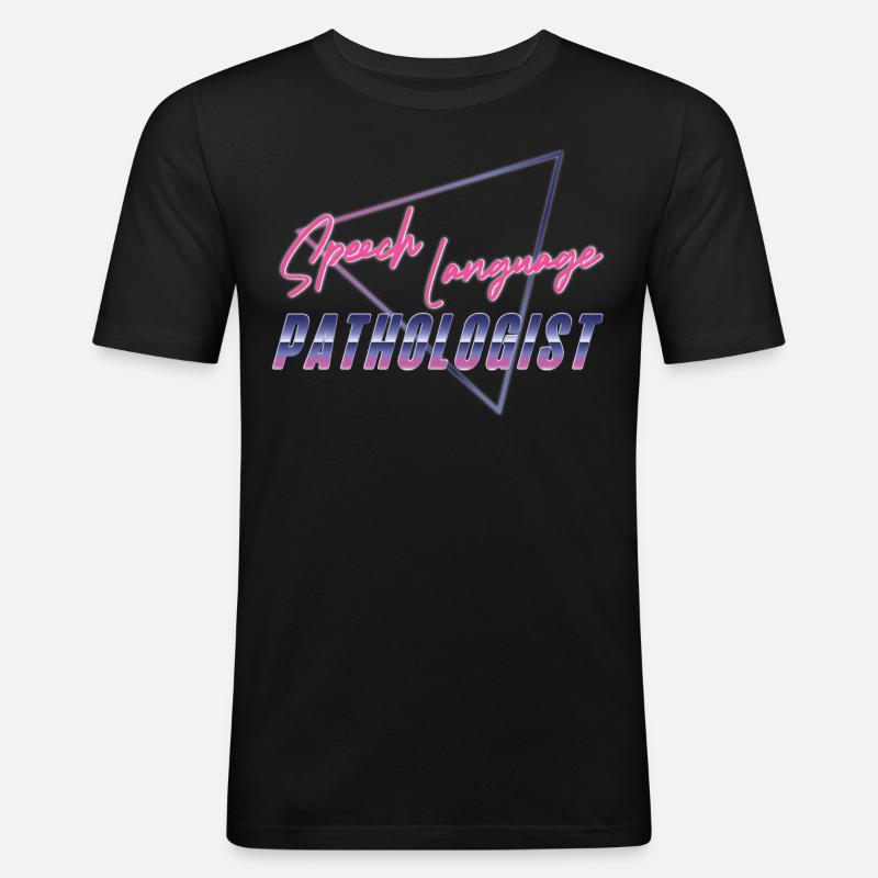 Speech Therapist Therapy Assistant - Männer Slim Fit T-Shirt - Schwarz