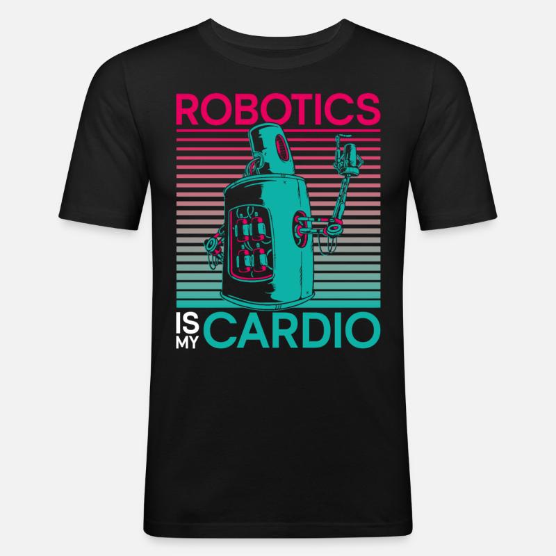 Robot Robotics Engineer Robotics - Männer Slim Fit T-Shirt - Schwarz