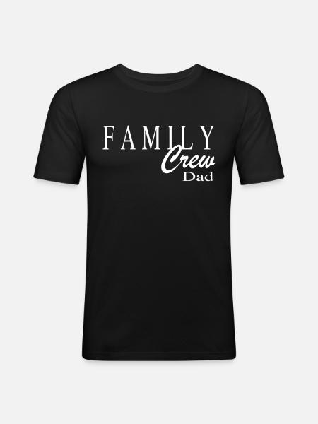 Family Crew Dad - Men's Slim Fit T-Shirt - black