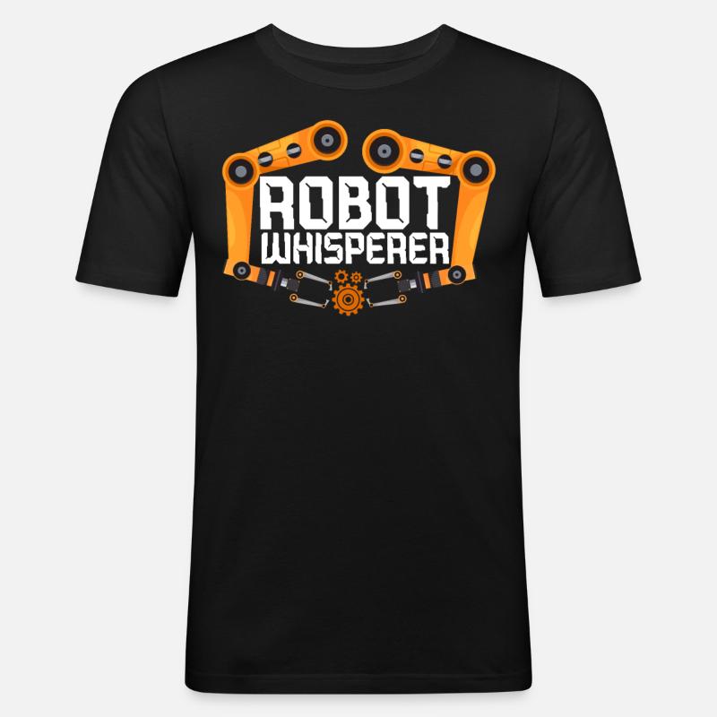 Robot Robotics Engineer Robot - Men's Slim Fit T-Shirt - black