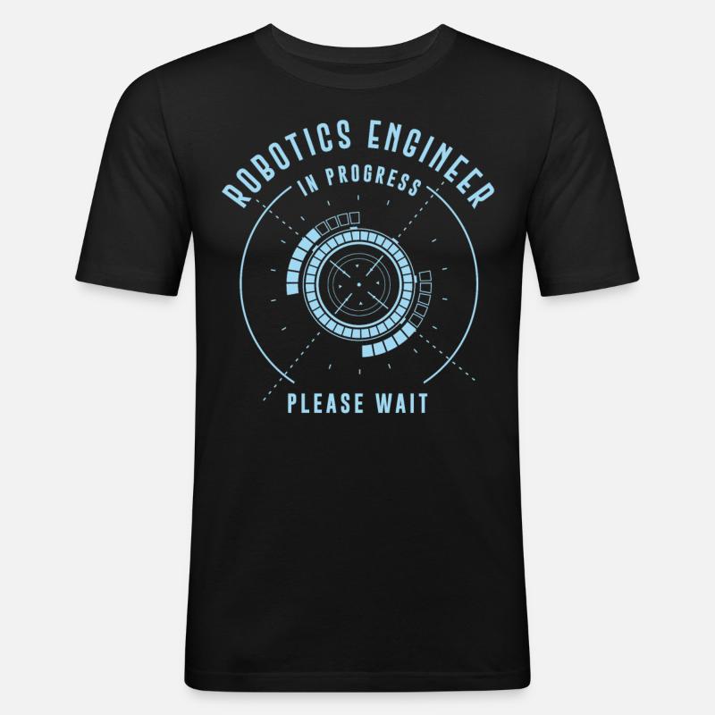 Robot Robotics Engineer Robotics - Men's Slim Fit T-Shirt - black