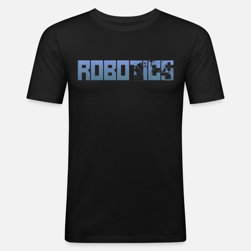 Robot Robotics Engineer Robotics - Männer Slim Fit T-Shirt - Schwarz