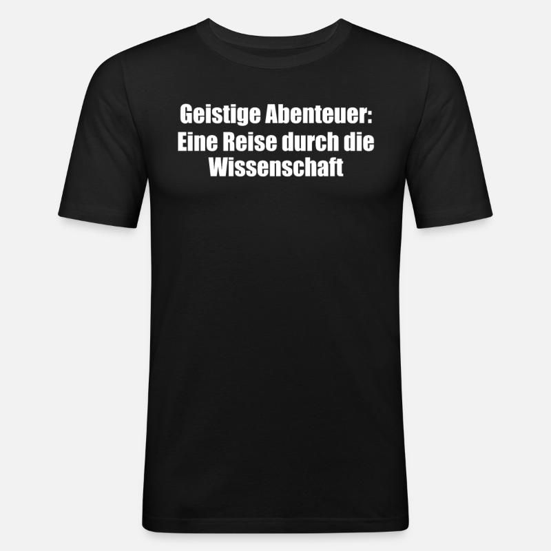 Wissenschaft - Geistige Abenteuer: Eine Reise - Männer Slim Fit T-Shirt - Schwarz