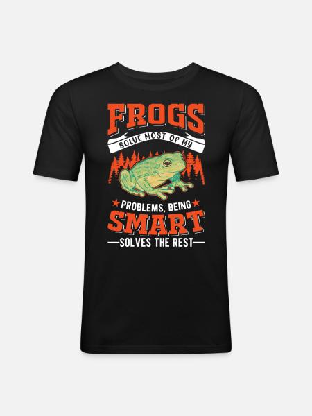 Grenouille cadeau Rainette - T-shirt près du corps Homme - noir