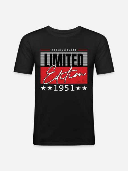 Édition limitée 1951 - T-shirt près du corps Homme - noir