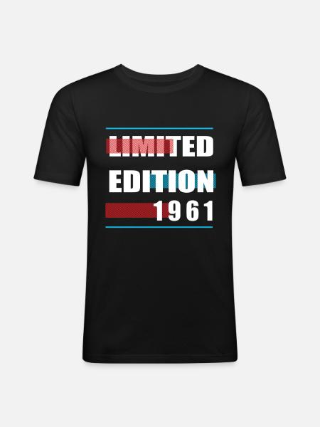 Édition limitée 1961 - T-shirt près du corps Homme - noir