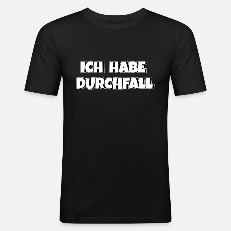 Ich habe Durchfall - Männer Slim Fit T-Shirt - Schwarz